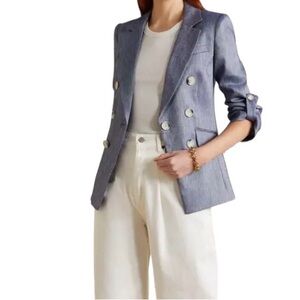 VERONICA BEARD LINEN BLEND TWILL BLAZER SIZE 10